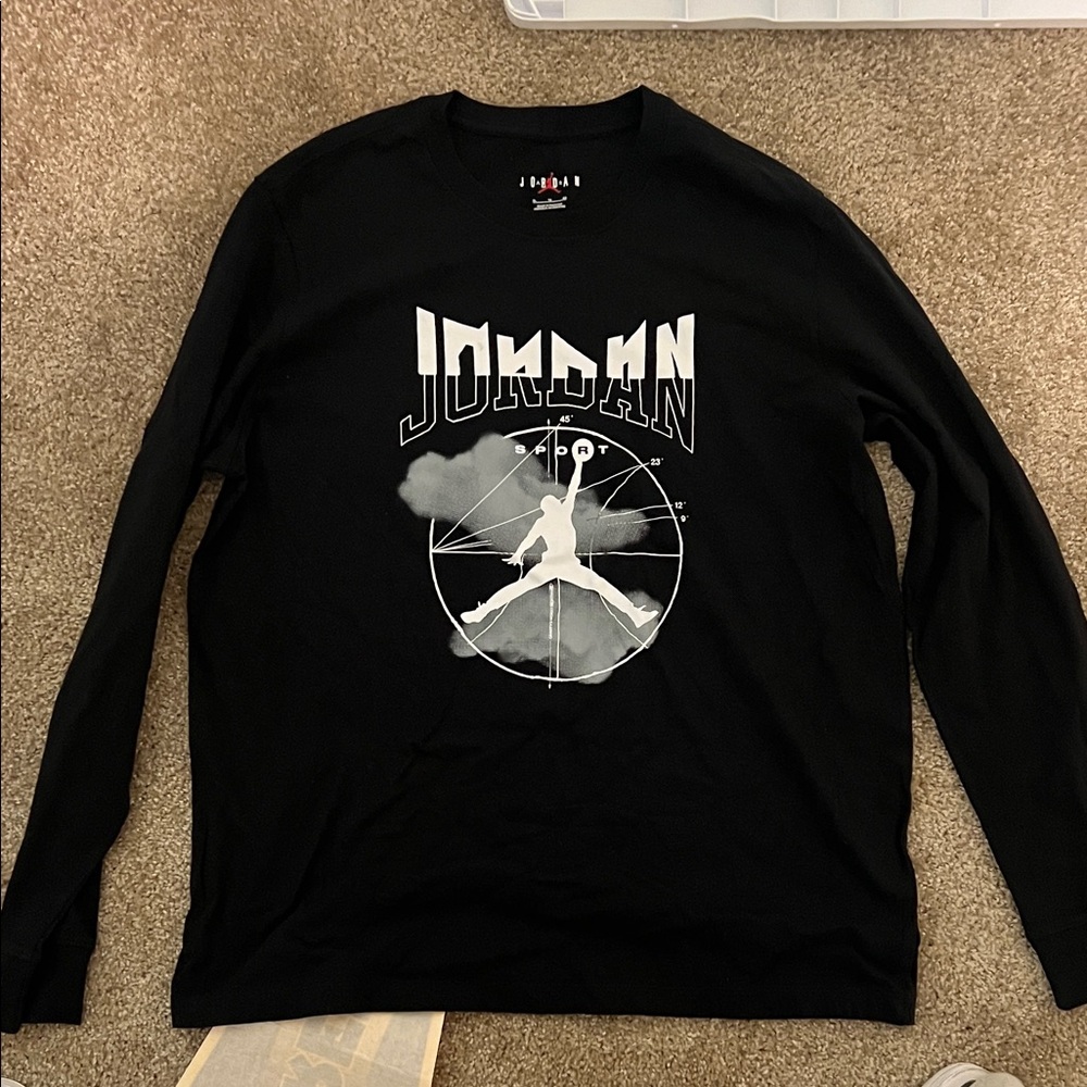 Jordan Black Long Sleeve with Iconic Graphic